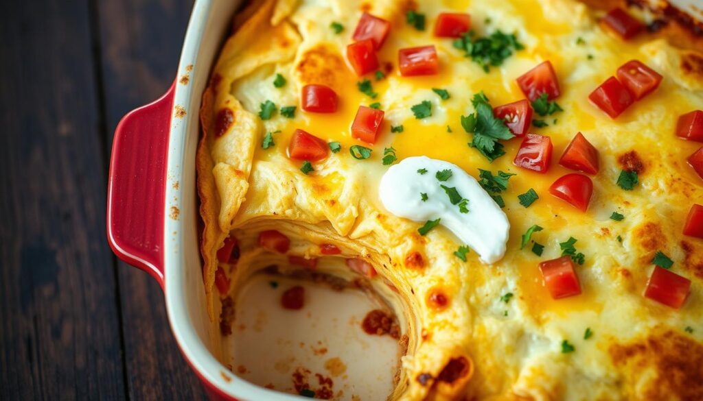 tortilla egg cottage cheese bake