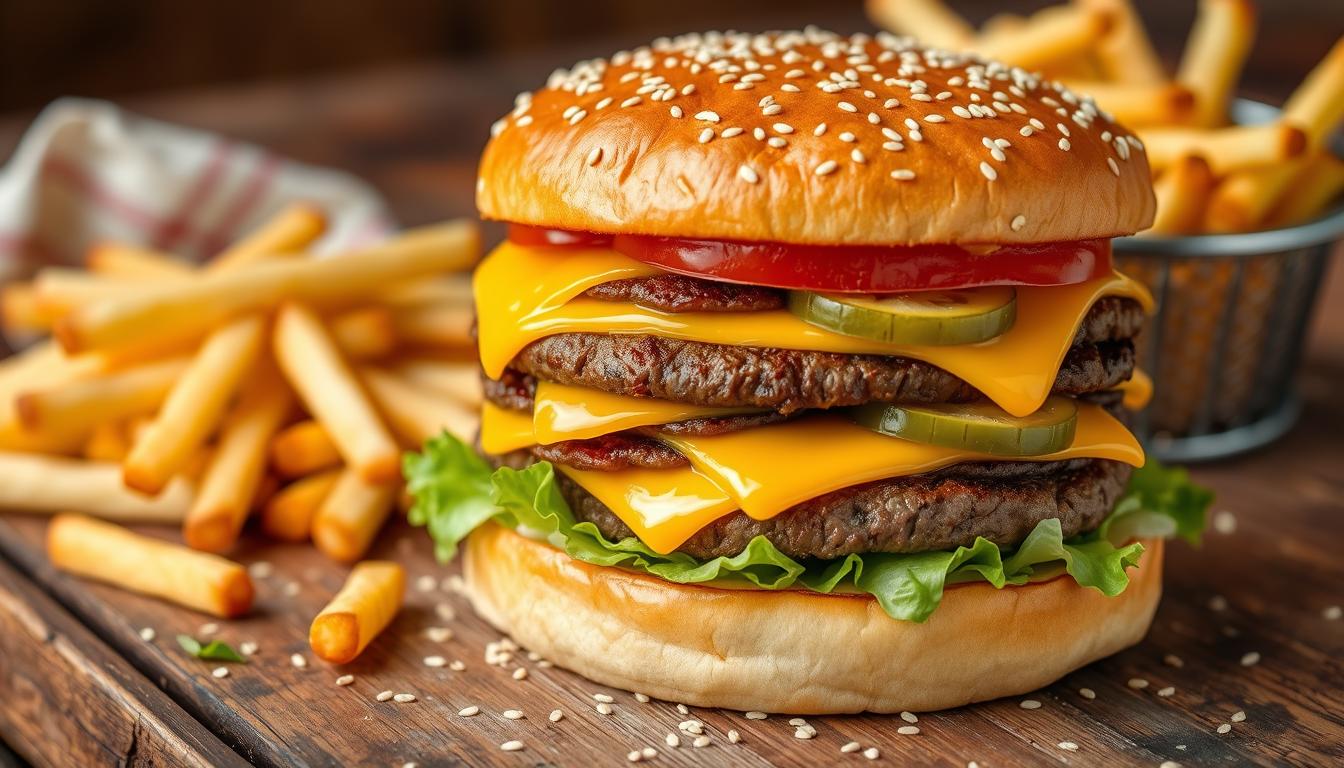 triple cheeseburger